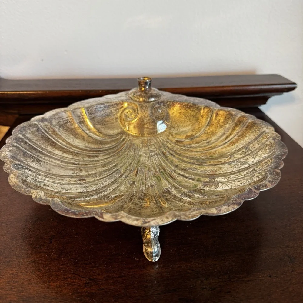 VNTG Fish Legs Shell Shape Scallop Bowl Candle Holder Bowl 10.75